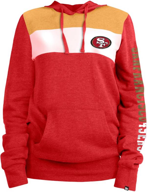 New Era Women's San Francisco 49ers Fleece Red Pullover Hoodie