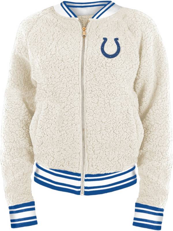 New Era Women's Indianapolis Colts Sherpa White Full-Zip Jacket