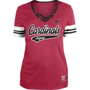 sorry, New Era Women's Arizona Cardinals Red Lace-Up V-Neck T-Shirt is currently out of stock