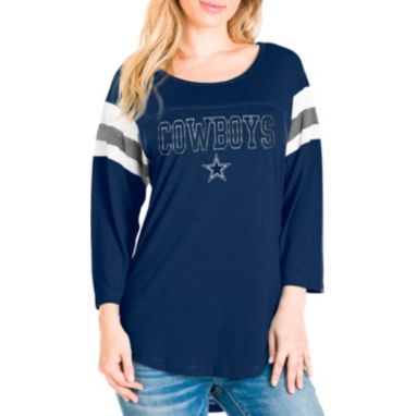 sorry, New Era Women's Dallas Cowboys Foil Slub Navy Raglan T-Shirt is currently out of stock