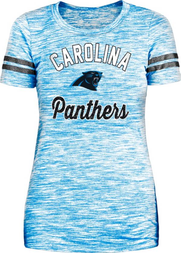 New Era Women's Carolina Panthers Space Dye Glitter T-Shirt