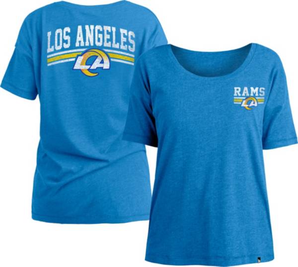 New Era Women's Los Angeles Rams Relaxed Back Blue T-Shirt