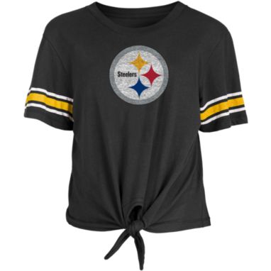sorry, New Era Women's Pittsburgh Steelers Front Tie Black T-Shirt is currently out of stock