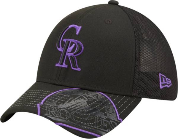 New Era Youth Colorado Rockies Black 39Thirty Stretch Fit Hat