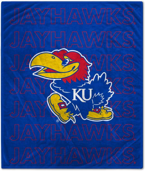 Pegasus Sports Kansas Jayhawks 60'' x 70'' Echo Wordmark Blanket