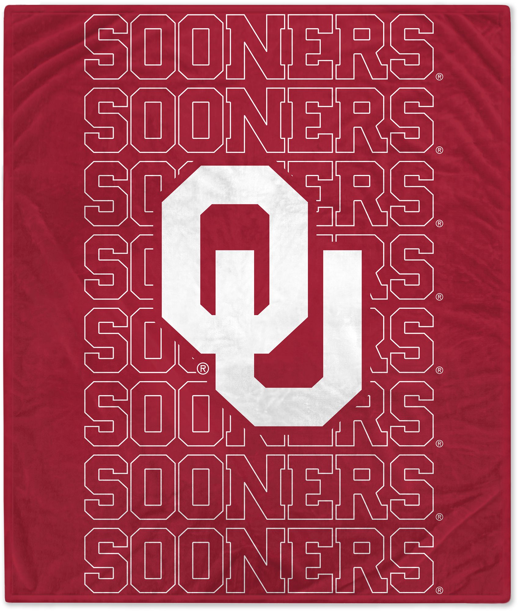 Pegasus Sports Oklahoma Sooners 60'' x 70'' Echo Wordmark Blanket