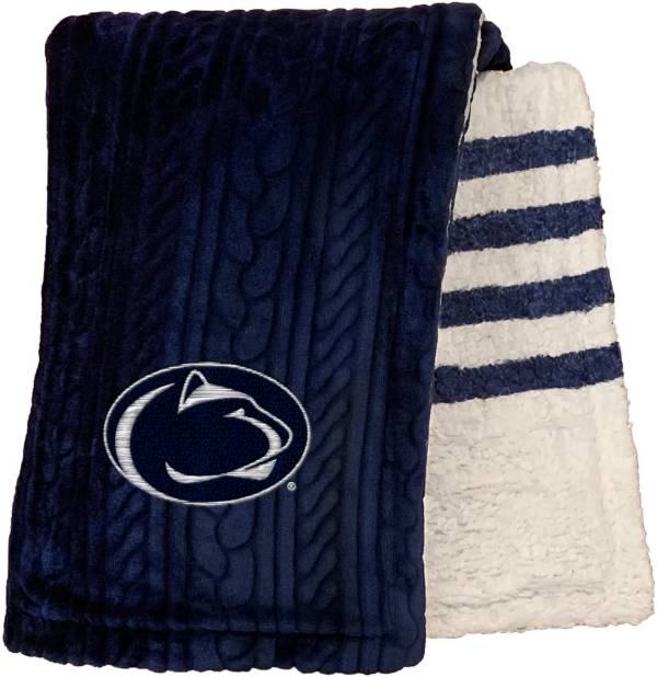 Pegasus Sports Penn State Nittany Lions 60'' x 70'' Embossed Sherpa Stripe Throw Blanket product image