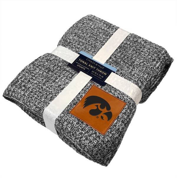 Pegasus Sports Iowa Hawkeyes 60'' x 70'' Cable Knit Blanket