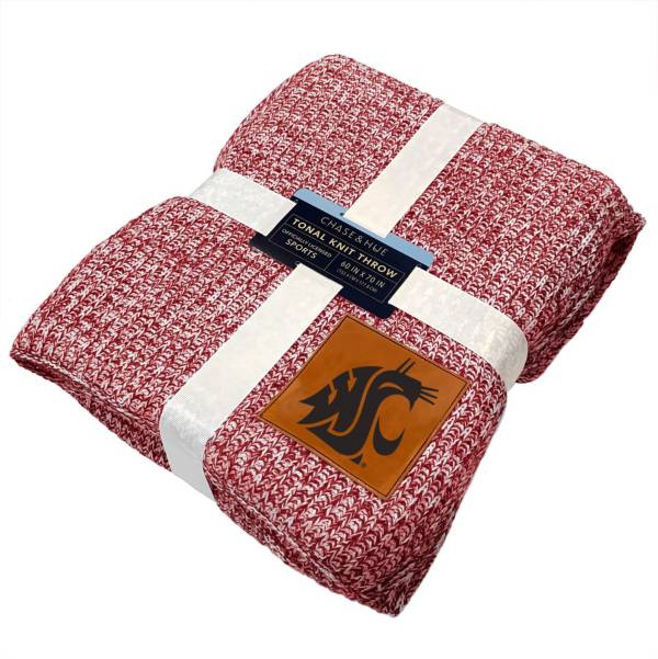 Pegasus Sports Washington State Cougars 60'' x 70'' Cable Knit Blanket