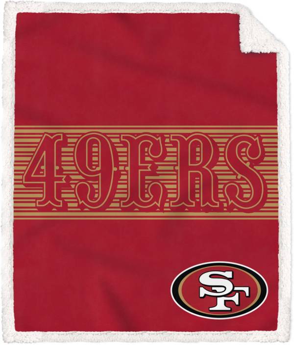 Pegasus Sports San Francisco 49ers 50'' x 60'' Center Stripe Sherpa Blanket product image