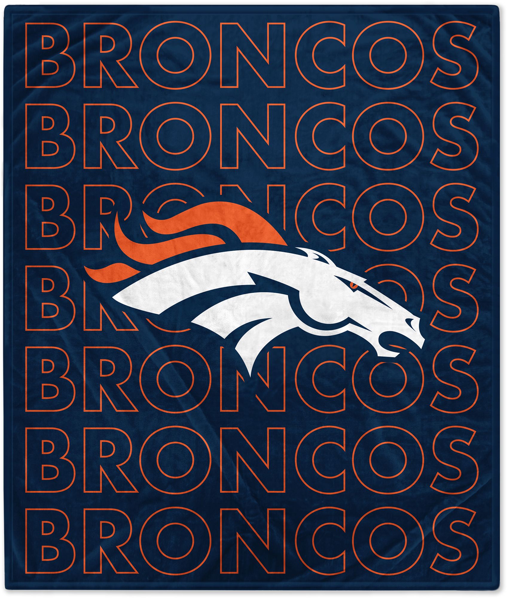 Pegasus Sports Denver Broncos 60'' x 70'' Echo Wordmark Blanket