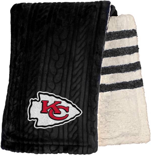 Pegasus Sports Kansas City Chiefs 60'' x 70'' Embossed Sherpa Stripe Throw Blanket