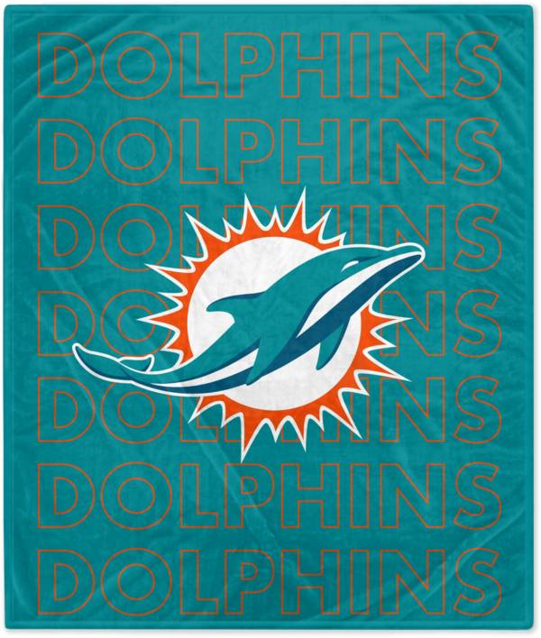 Pegasus Sports Miami Dolphins 60'' x 70'' Echo Wordmark Blanket product image