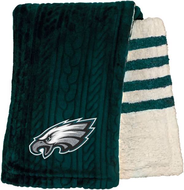 Pegasus Sports Philadelphia Eagles 60'' x 70'' Embossed Sherpa Stripe Throw Blanket