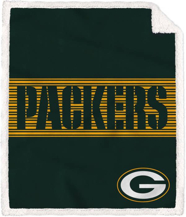 NFL Echo Team Wordmark Plush Blanket- Green Bay Packers, Team Color, 60x70