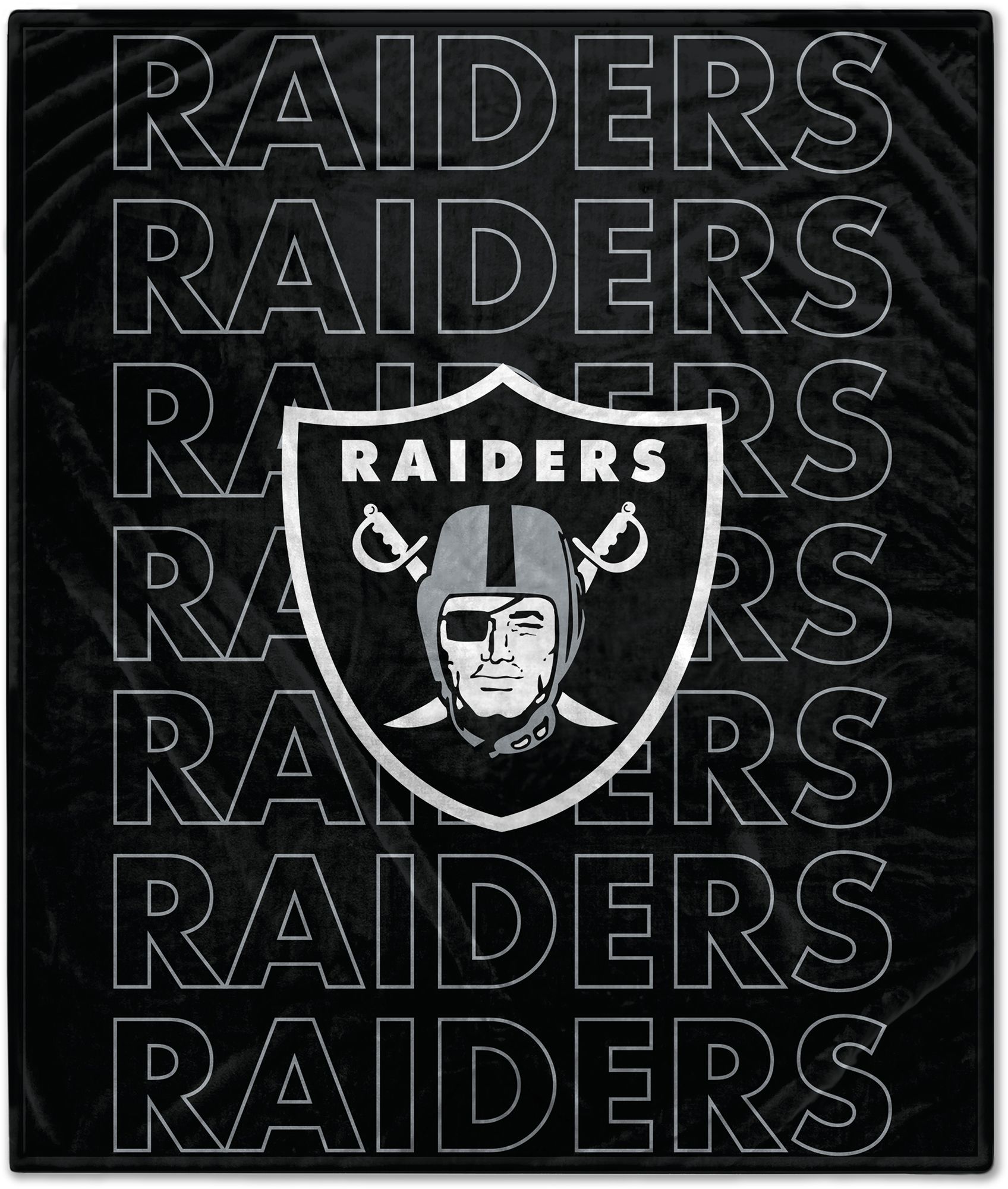 Pegasus Sports Las Vegas Raiders 60'' x 70'' Echo Wordmark Blanket