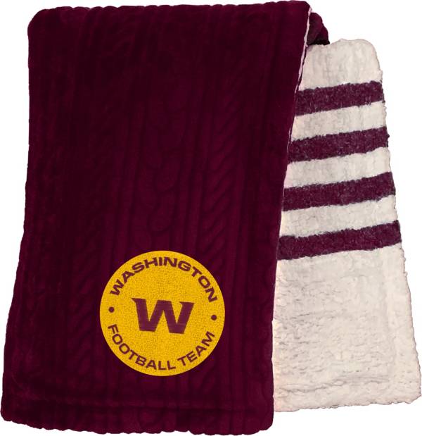 Pegasus Sports Washington Football Team 60'' x 70'' Embossed Sherpa Stripe Throw Blanket