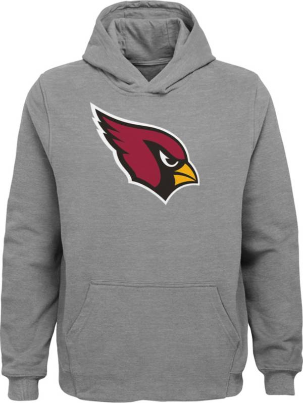 NFL Team Apparel Youth Arizona Cardinals Primary Logo Grey Hoodie product image