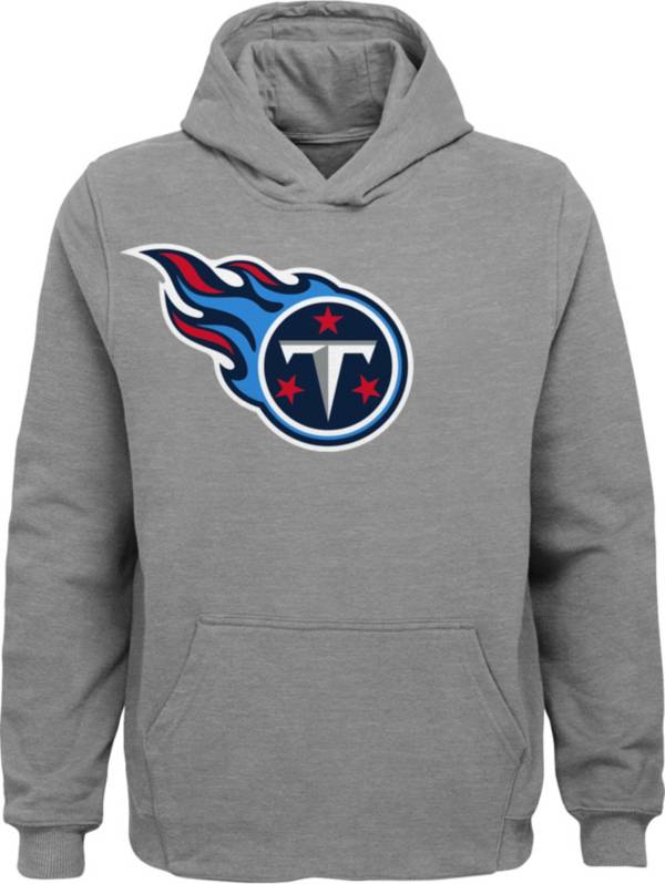 NFL Team Apparel Youth Tennessee Titans Primary Logo Grey Hoodie product image