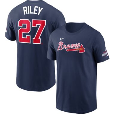 sorry, Nike 2021 World Series Champions Atlanta Braves Austin Riley #27 T-Shirt is currently out of stock