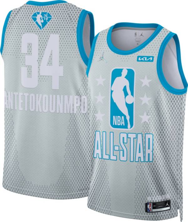 Jordan Adult 2022 NBA All-Star Game Giannis Antetokounmpo #34 Gray Dri-FIT Swingman Jersey