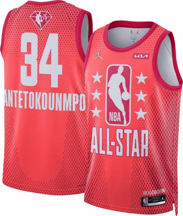Jordan Adult 2022 NBA All-Star Game Giannis Antetokounmpo #34 Red Dri-FIT Swingman Jersey