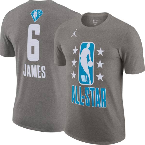 Jordan Adult 2022 NBA All-Star Game LeBron James #6 Gray Player T-Shirt