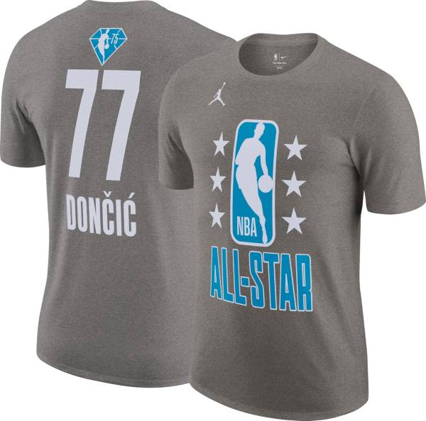 Jordan Adult 2022 NBA All-Star Game Luka Doncic #77 Gray Player T-Shirt