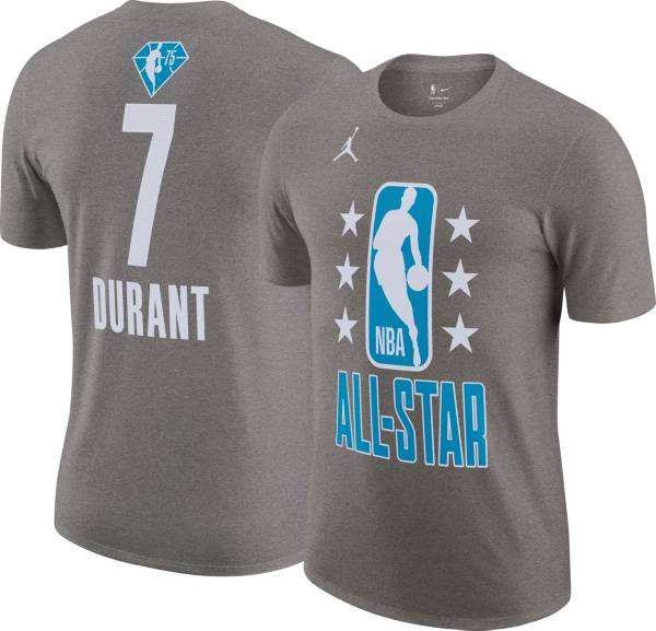 Jordan Adult 2022 NBA All-Star Game Kevin Durant #7 Gray Player T-Shirt