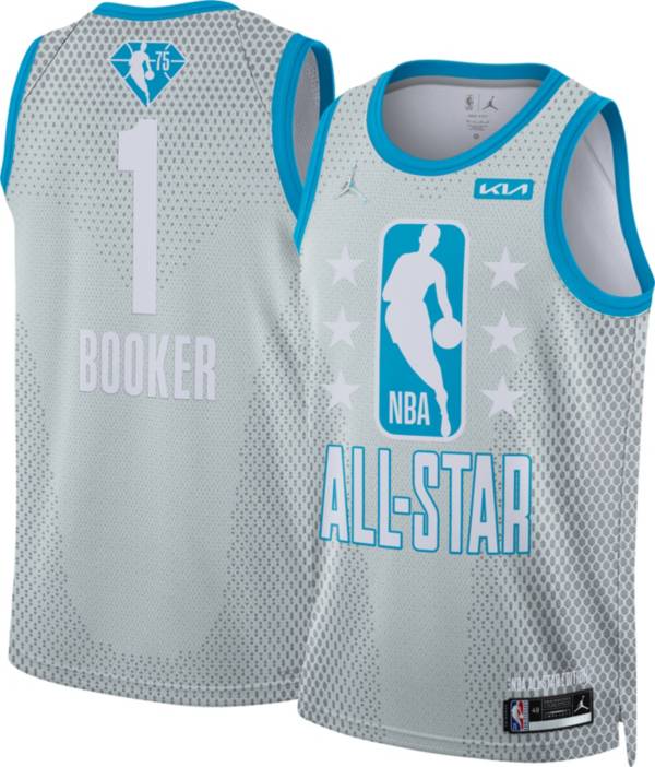 Jordan Adult 2022 NBA All-Star Game Devin Booker #1 Gray Dri-FIT Swingman Jersey