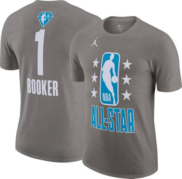 Jordan Adult 2022 NBA All-Star Game Devin Booker #1 Gray Player T-Shirt