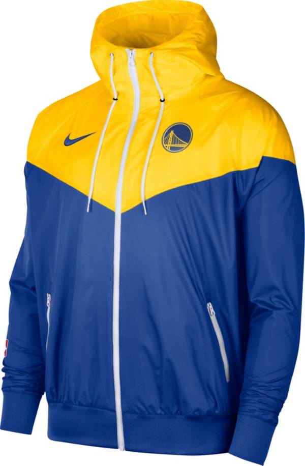 Nike Adult Golden State Warriors Yellow Lightweight Windrunner Jacket
