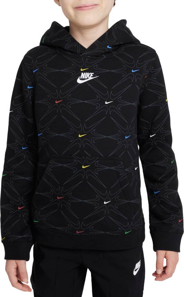 Nike Boys' Sportswear Club Fleece BB All Over Print Pullover Hoodie