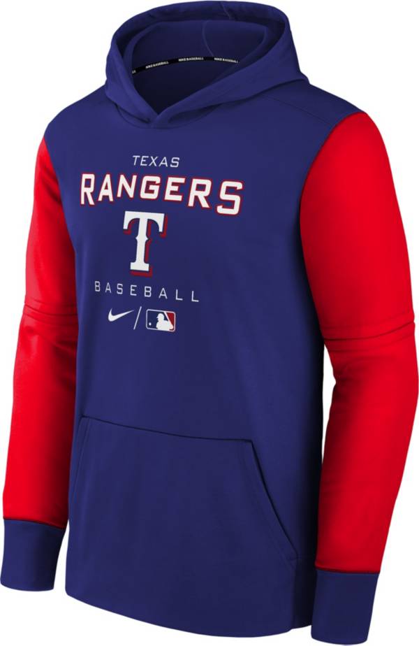Nike Youth Boys' Texas Rangers Royal Authentic Collection Therma-FIT Hoodie product image