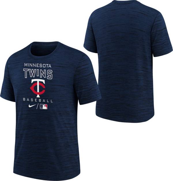 Nike Youth Boys' Minnesota Twins Navy Authentic Collection Velocity T-Shirt product image