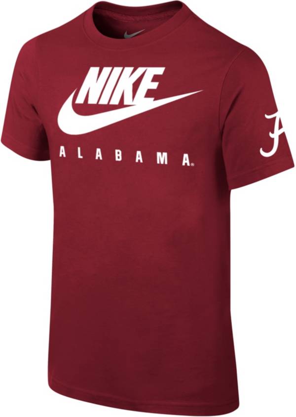 Nike Youth Alabama Crimson Tide Crimson Cotton Futura T-Shirt