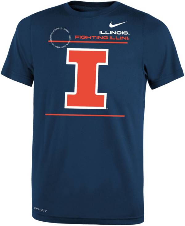 Nike Youth Illinois Fighting Illini Blue Dri-FIT Legend T-Shirt