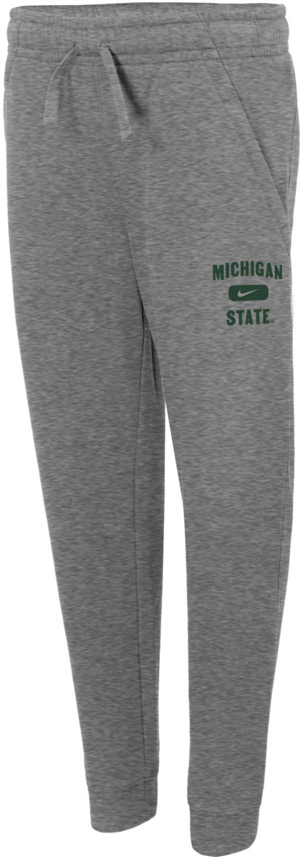 Nike Youth Michigan State Spartans Grey Club Fleece Jogger Pants