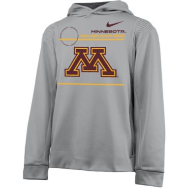sorry, Nike Youth Minnesota Golden Gophers Grey Therma Football Sideline Pullover Hoodie is currently out of stock