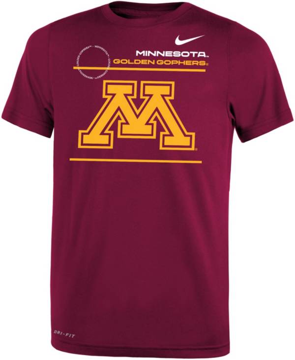 Nike Youth Minnesota Golden Gophers Maroon Dri-FIT Legend T-Shirt