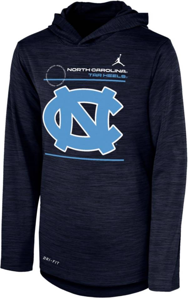 Jordan Youth North Carolina Tar Heels Navy Velocity Hoodie