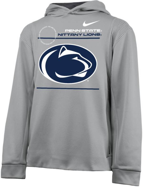 Nike Youth Penn State Nittany Lions Grey Therma Football Sideline Pullover Hoodie product image