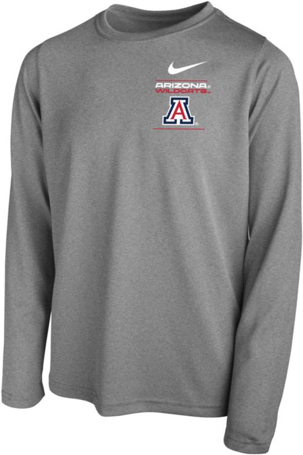 Nike Youth Arizona Wildcats Grey Dri-FIT Legend Long Sleeve T-Shirt