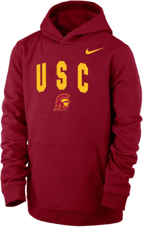 Nike Youth USC Trojans Cardinal Club Fleece Wordmark Pullover Hoodie product image
