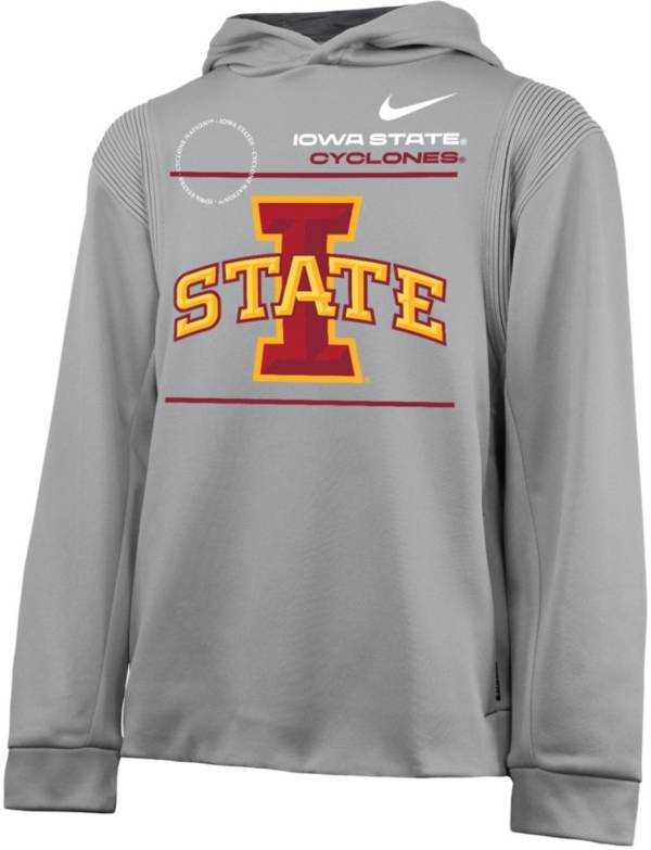 Nike Youth Iowa State Cyclones Grey Therma Football Sideline Pullover Hoodie product image