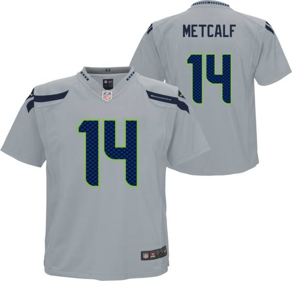 Nike Little Kid's Seattle Seahawks DK Metcalf #14 Grey Game Jersey product image