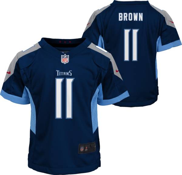Nike Little Kid's Tennessee Titans A.J. Brown #11 Navy Game Jersey