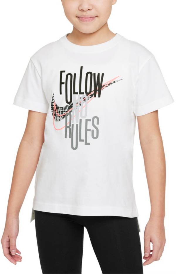 Nike Girls' Sportswear Follow No Rules T-Shirt