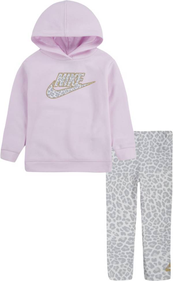 Nike Toddler Girls Hoodie and Leopard Legging Set Dick s