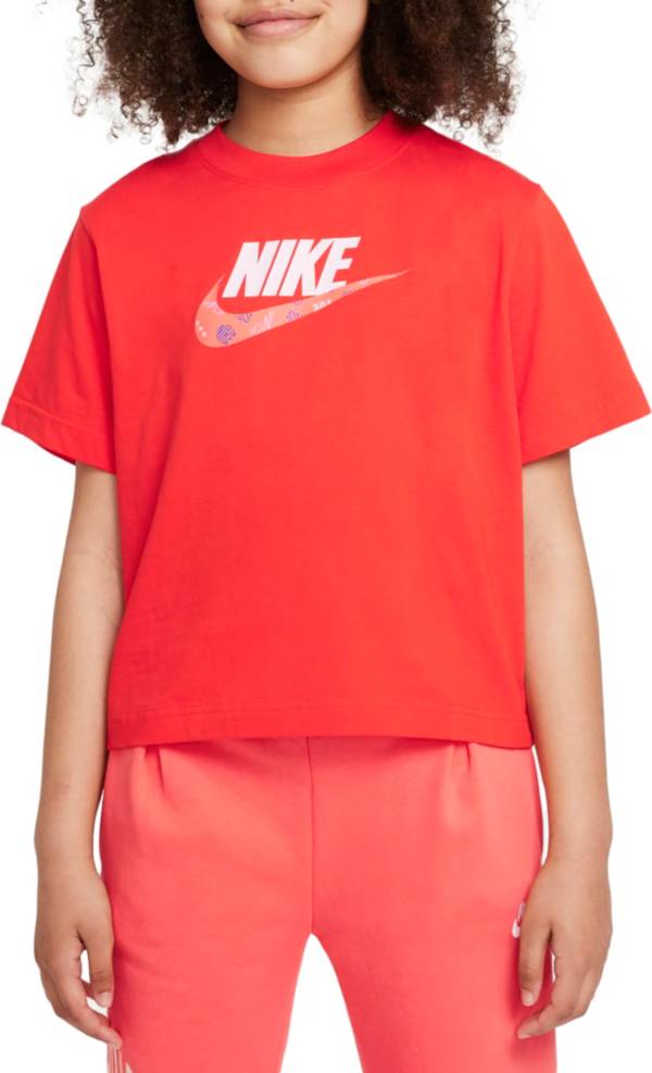 Nike Girls' Sportswear Monogram Boxy T-Shirt